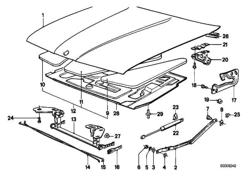 Juego De 3 Aislamientos Acústicos (Insonorización Capo Frontal) Para Bmw E30 2-Puertas 4-Puertas .