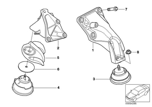 Soporte De Goma Motor Para Bmw E46 E85 . Original Bmw. Recambios