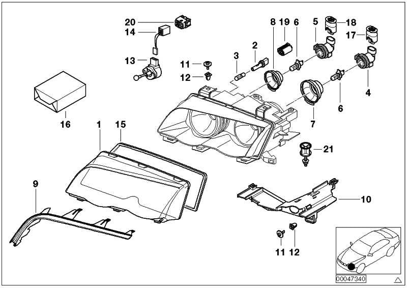 Tulipa Tapa Faro Delantero Izquierdo Para Bmw E46 Berlina Y Touring. Recambios