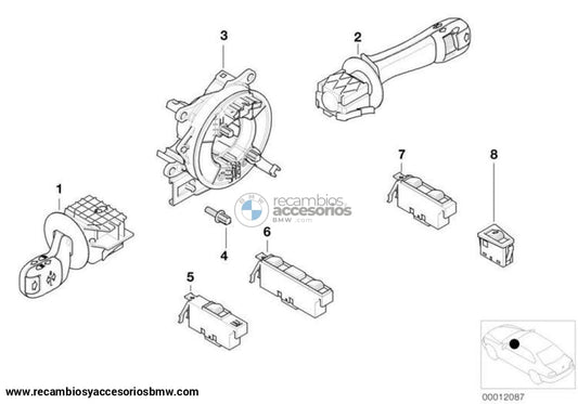 Interruptor Alzacristales Lado Conductor Para Bmw E46 Coupe/compact. Original Recambios