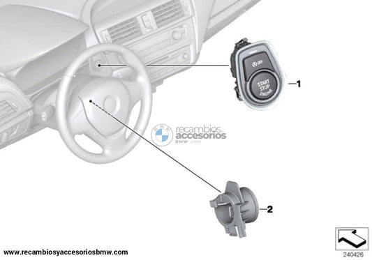 Interruptor Arranque/Parada Start/Stop Para Bmw F45 Active Rer F46 Gran F48 . Original Recambios