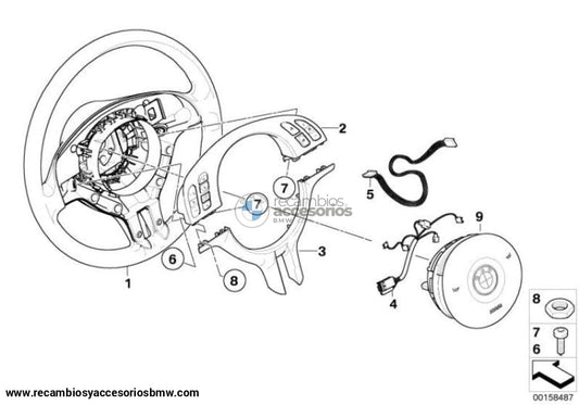 Interruptor Botonera Volante Multifunción. Para Bmw E39 E46 E53. Original Recambios