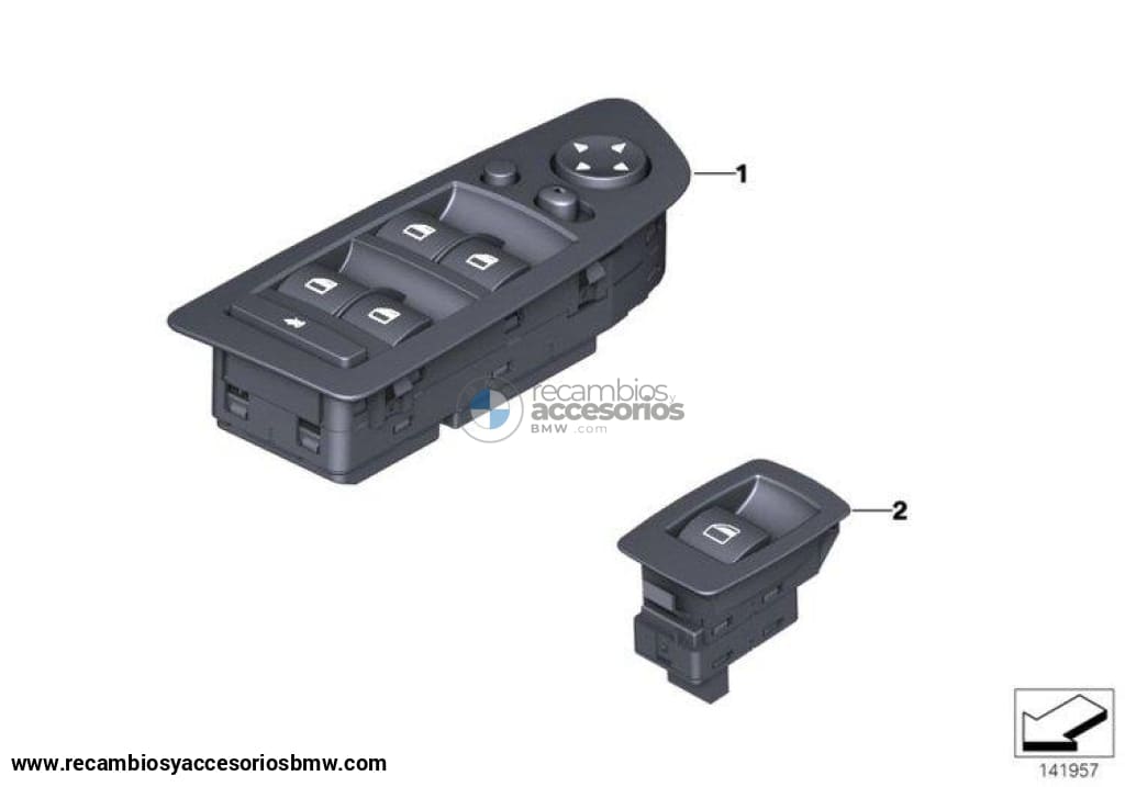 Interruptor Elevalunas Alzacristales Lado Del Conductor Para Bmw Serie 3 Cabrio E93. Original