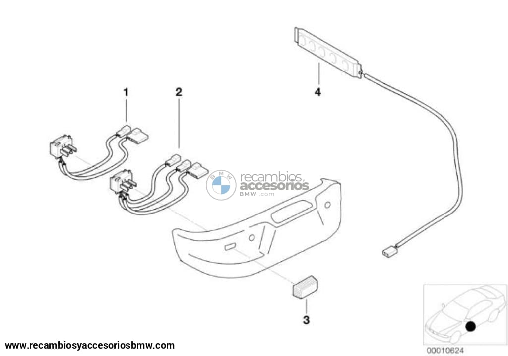 Interruptor Para Ajuste Longitudinal/vertical Asiento Delantero Bmw E36. Original Recambios