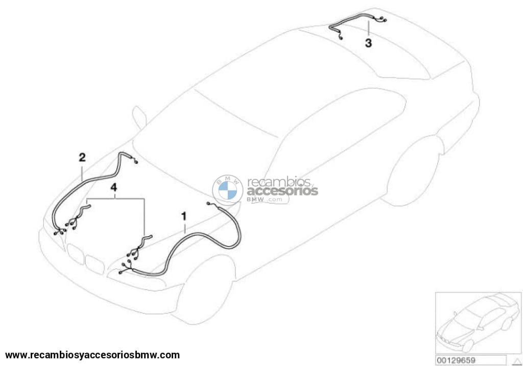 Juego De Cables Reparacion Faro Delantero Para Bmw E46. Original Recambios