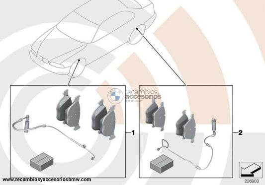 Juego De Pastillas Freno Con Sensor Serie Value Line 3 . Original Bmw Recambios