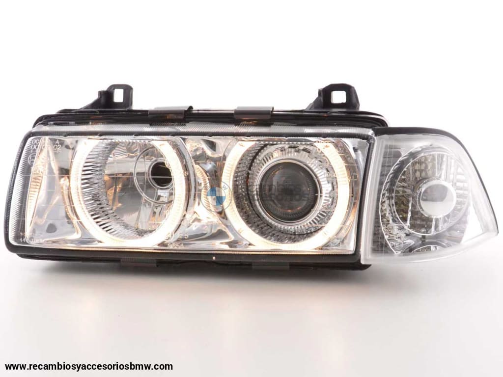 Juego De Faros Xenon Optica Angel Eyes Bmw 3Er Coupé Tipo E36 Año 92-98 Cromo Lights > Headlights