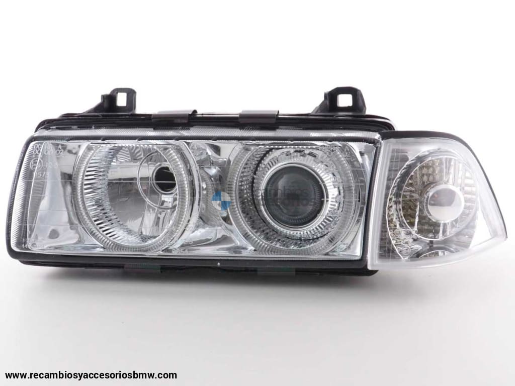 Juego De Faros Xenon Optica Angel Eyes Bmw 3Er Coupé Tipo E36 Año 92-98 Cromo Lights > Headlights