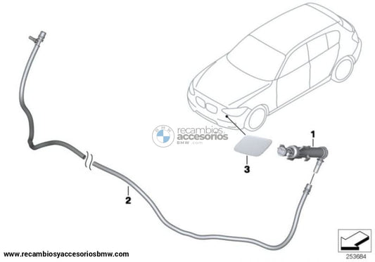 Juego Tapas Limpiafaros Imprimado Para Bmw Serie 1 F20 Y F21. Original Recambios