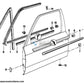 Junta De Ventana Interior Negro Para Bmw Serie 3 E30 4-Puertas . Original Recambios