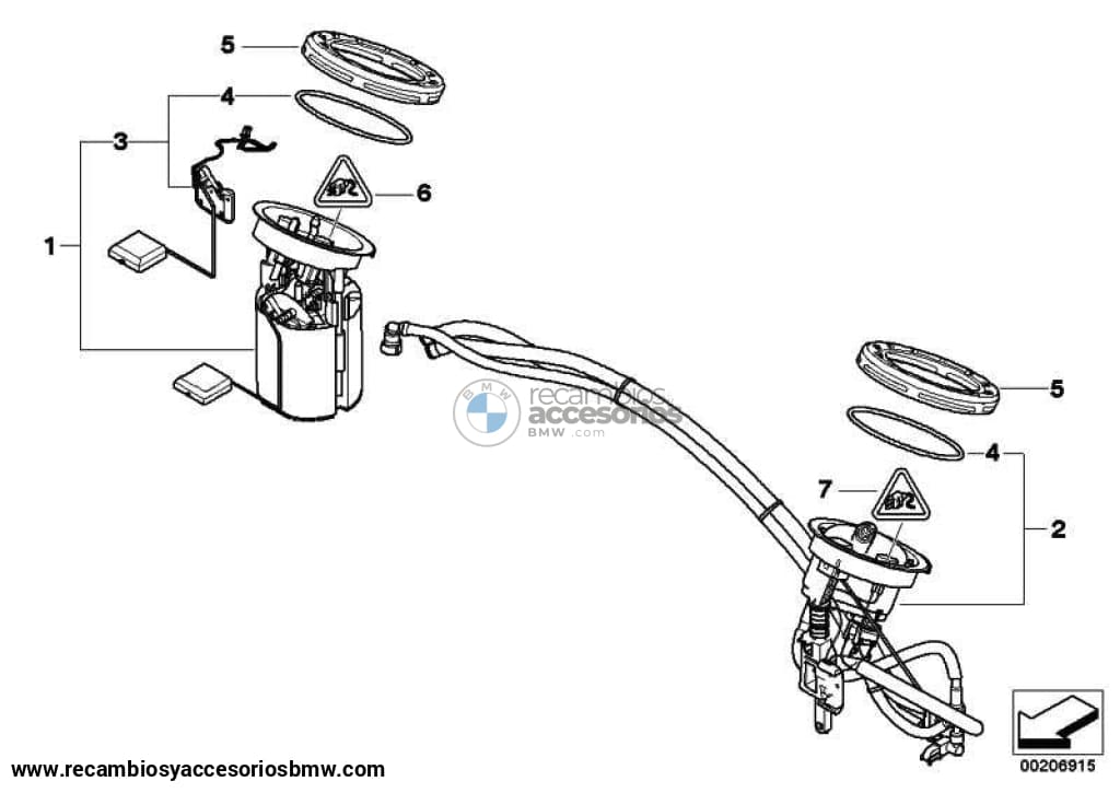 Kit Reparacion Bomba Gasolina/Sensor Nivel Para Bmw E81 E82 E87 E88 E90 E91 E92 E93 E84 . Original