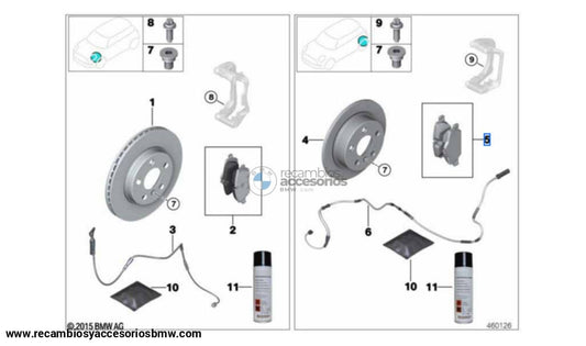 Kit Reparación Pastillas De Freno Serie 3 G20 G21 4 G22 G23 . Original Bmw Recambios