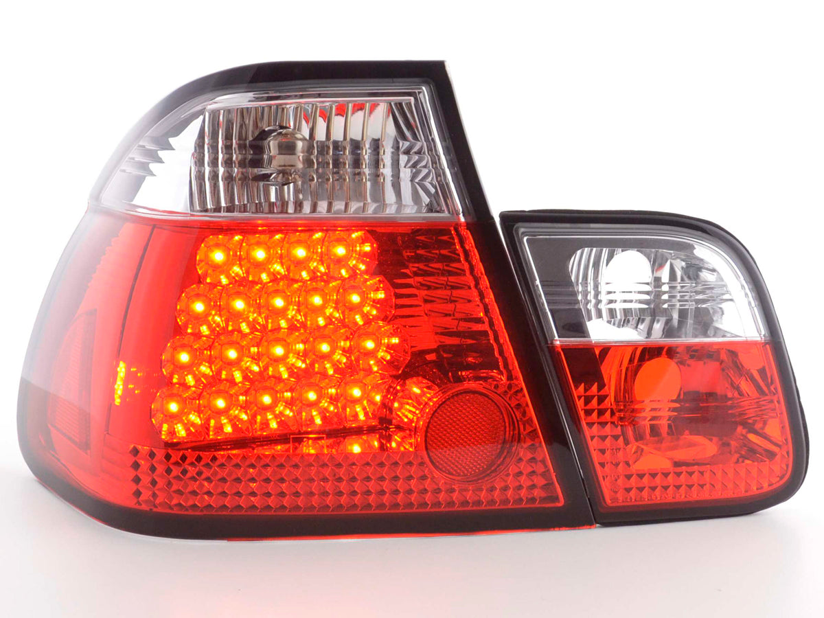 Pilotos Traseros Led Bmw Serie 3 Sedán Tipo E46 98-01 Transparente / Rojo Lights > Rear/tail Lights