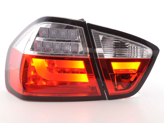 Juego De Luces Traseras Led Bmw Serie 3 E90 Limo 05-08 Rojo / Transparente Lights > Rear/tail Lights