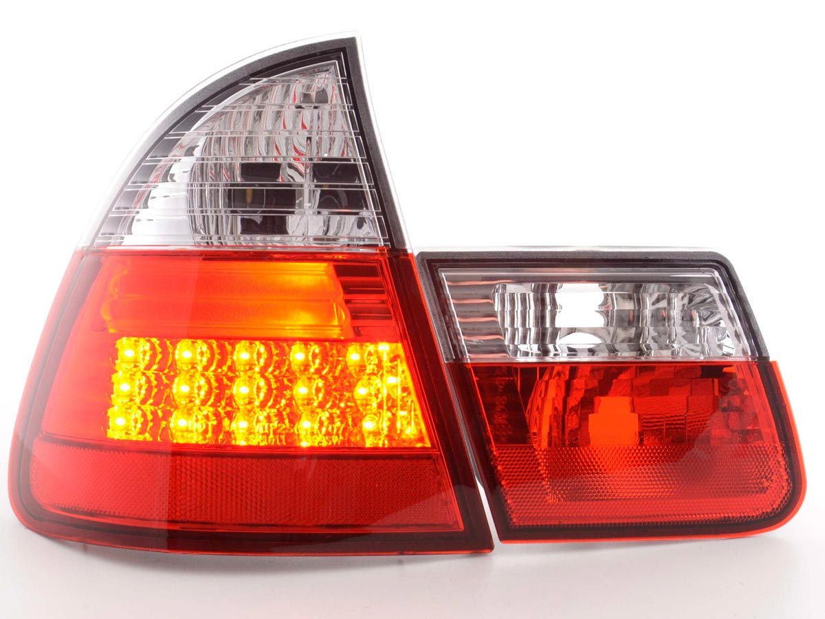 Juego De Luces Traseras Led Bmw Serie 3 Touring Tipo E46 98-05 Transparente / Rojo Lights >