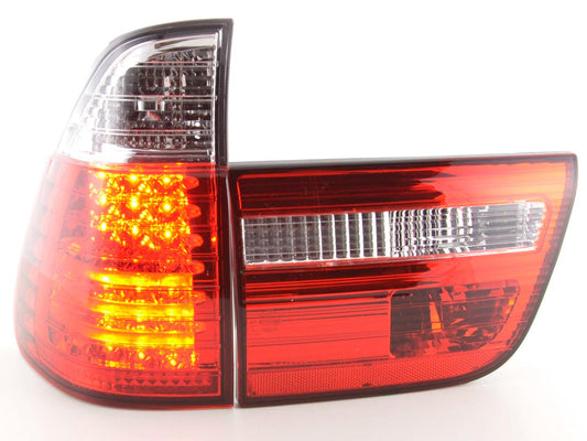 Juego De Luces Traseras Led Bmw X5 Tipo E53 98-02 Transparente / Rojo Lights > Rear/tail Lights