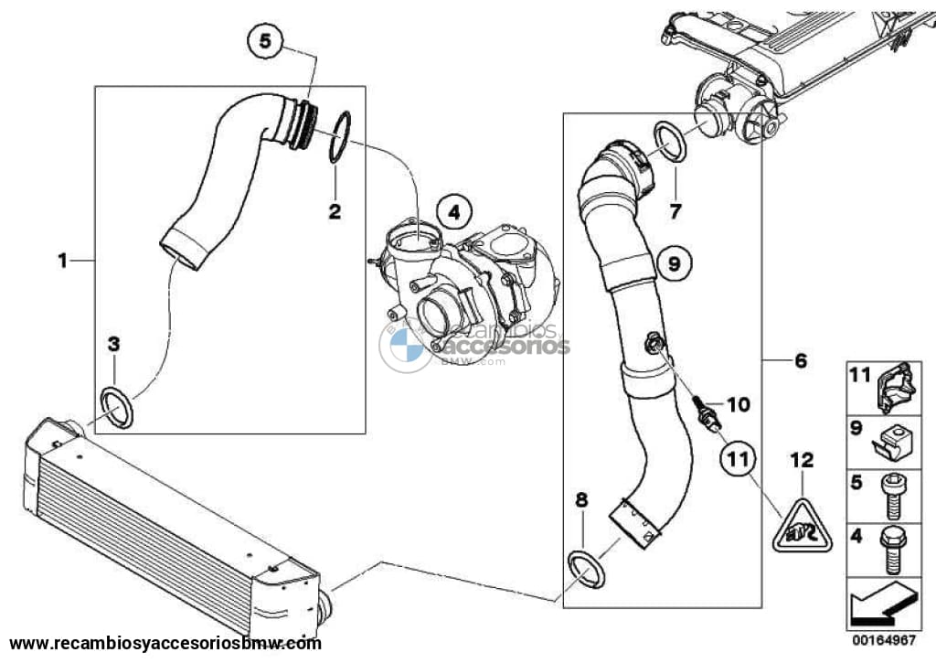 Línea De Aire Carga Para Bmw E87 . Original Bmw. Recambios