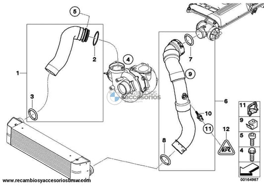 Línea De Aire Carga Para Bmw E87 . Original Bmw. Recambios