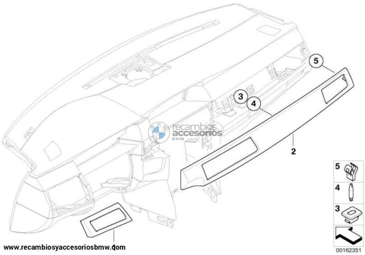 Listones Embellecedores Salpicadero De Madera Álamo Braun Para Bmw E60 E61 Original Recambios