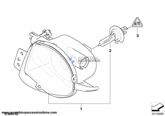 Luces Antiniebla De Lado Izquierdo/Derecho Para Bmw E90 E91. Original Recambios