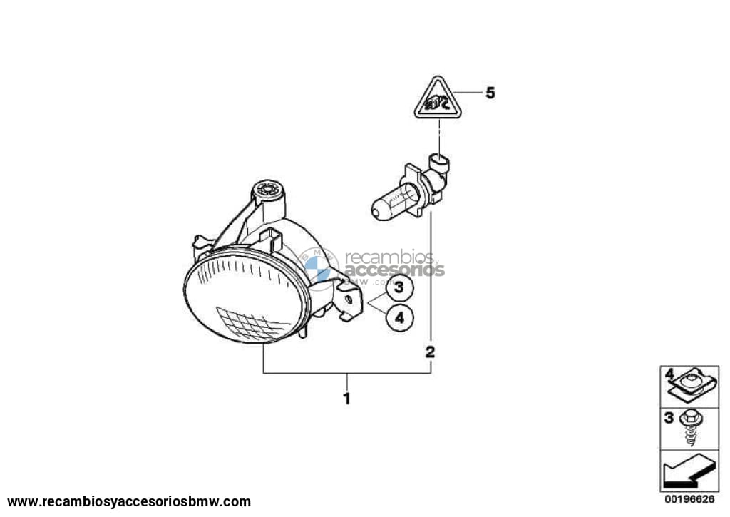 Luz Antiniebla Autoadaptable En Curvas Para Bmw E71 E72 . Original Recambios