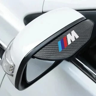 Couvertures / sourcils pour la pluie des rétroviseurs arrière BMW /// M - Fibre de carbone