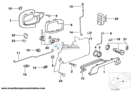 Manecilla De Puerta Para Bmw E34 E36. Original Recambios