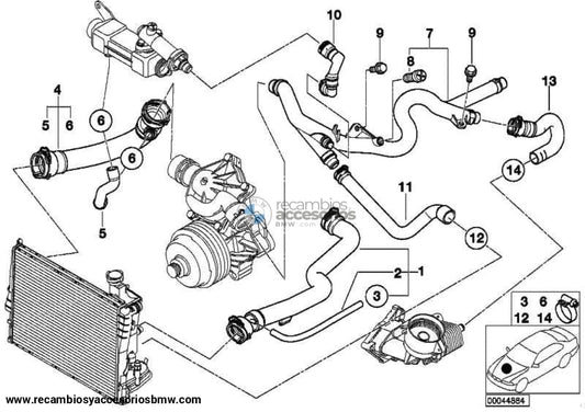 Manguera Agua Para Bmw E46 E39 E38 . Original Bmw. Recambios