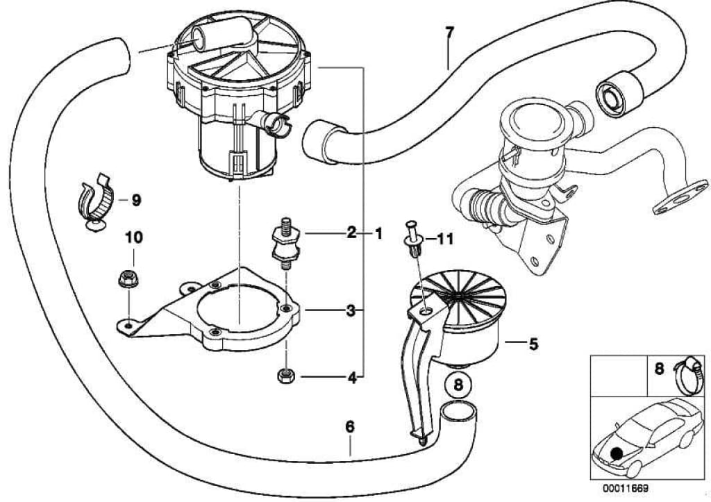 Manguera Aspirador Para Bmw E46 . Original Recambios