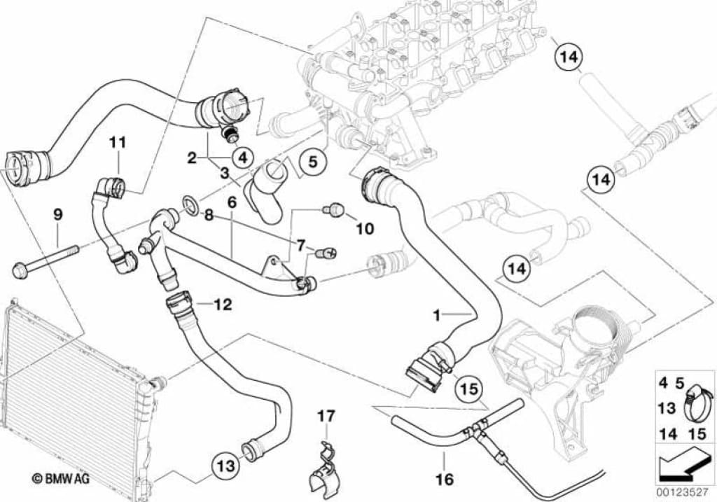 Manguera De Agua Tubo Flex.de Para Bmw E39 () . Original Bmw. Recambios