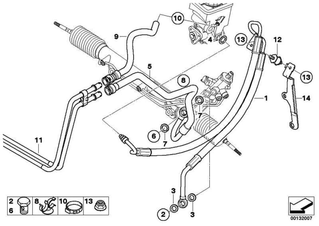 Manguera De Presión Para Bmw E53 X5 . Original Recambios