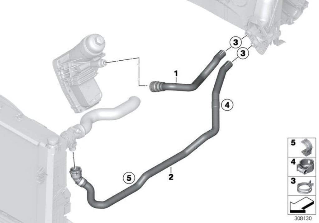 Manguera F Radiador Y Retorno Motor Para Bmw F2X F3X. Original Recambios