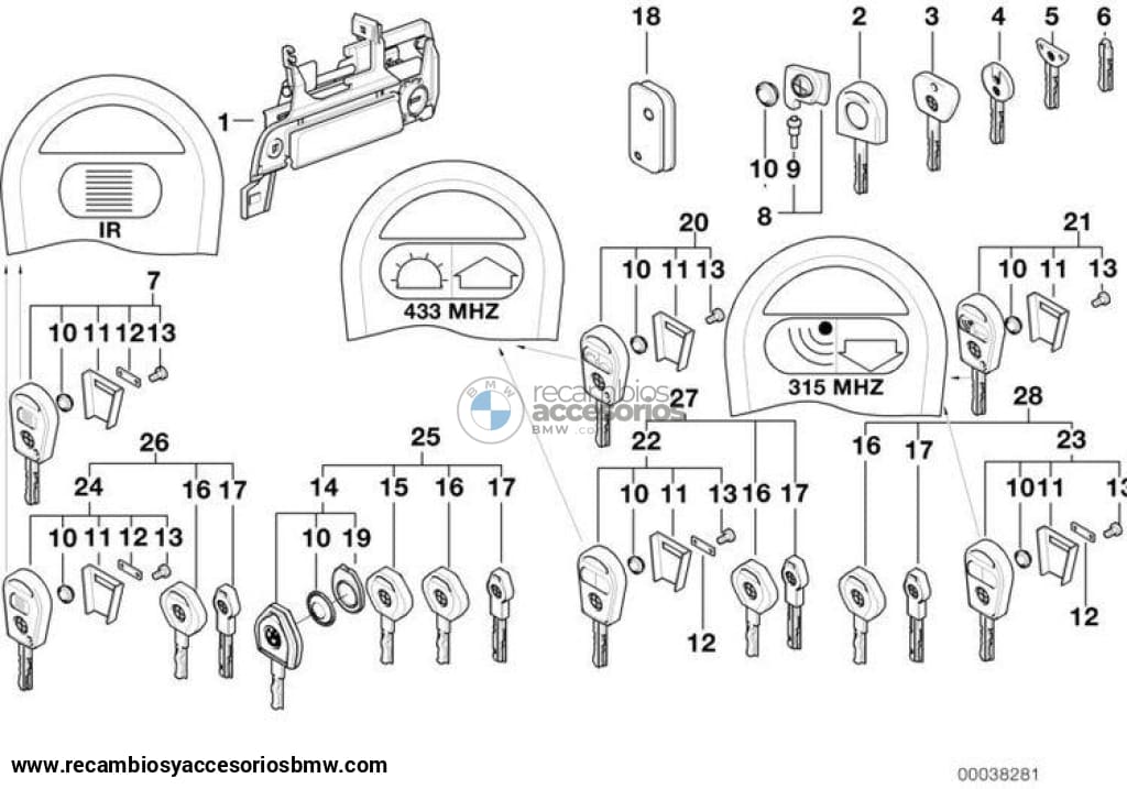 Manija / Abrepuertas Exterior Para Bmw E36. Original Recambios