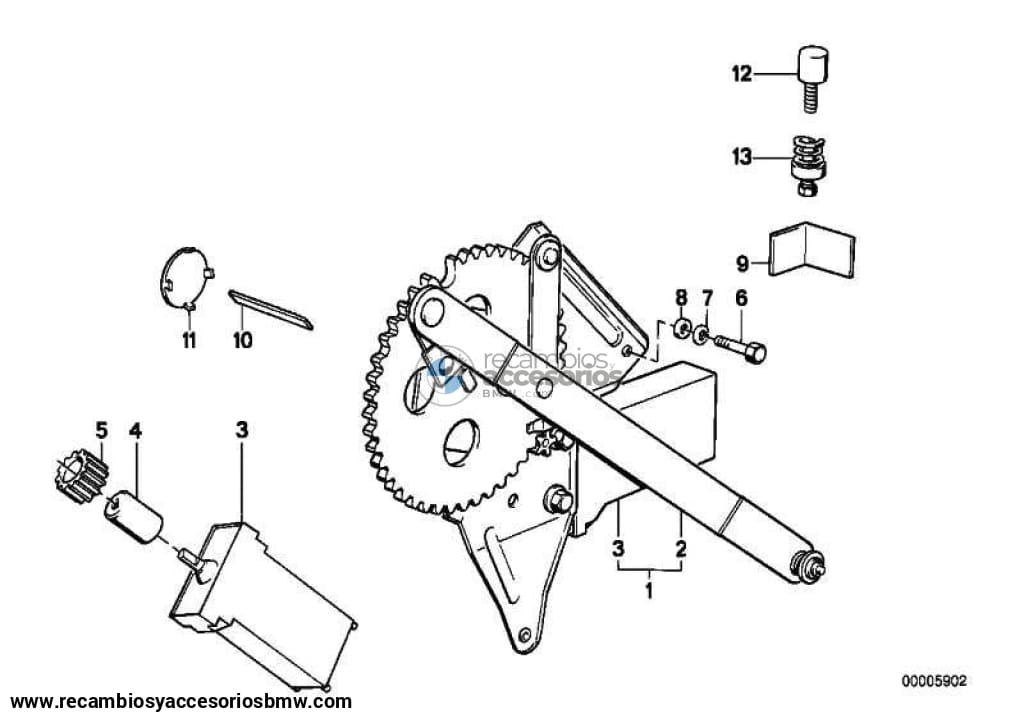 Manivela Elevalunas Para Bmw E30 . Original Recambios