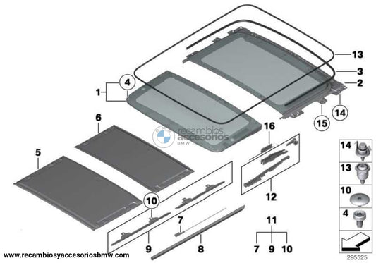 Mecanismo Cubierta Vidrio Delante Para Bmw E84 . Original Recambios