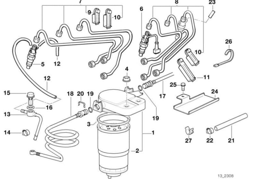 Medidor De Inyeccion Para Bmw E36 E38 E39. Original Recambios