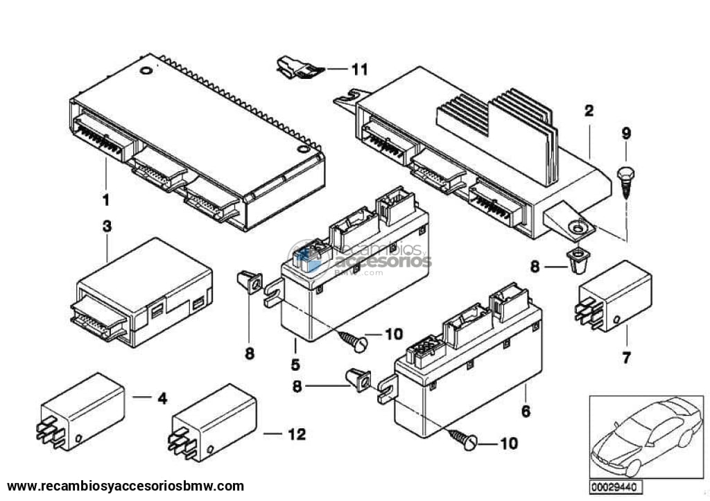 Modulo Luz Y Check-Control Para Bmw E39 E38 E53 E52 . Original Recambios