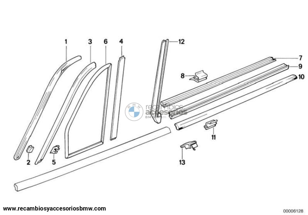 Moldura Cromada Para Bmw Cabrio E30. Original Recambios