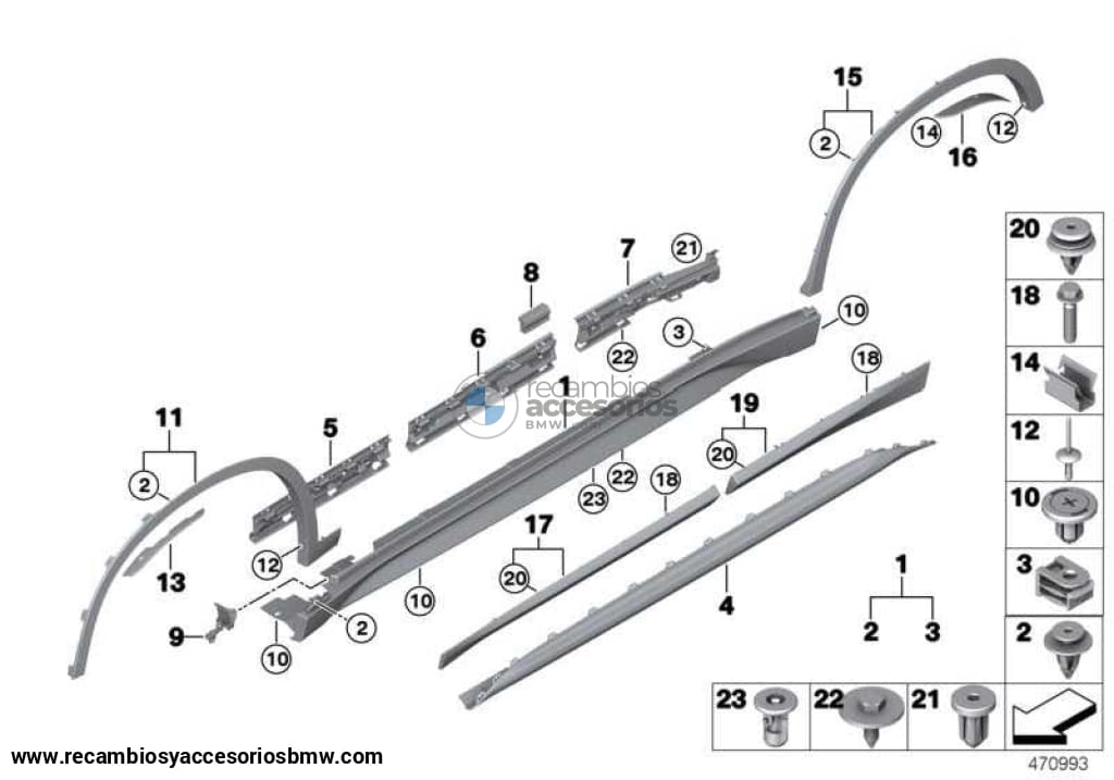 Moldura Embellecedor Lateral Protección Antiempotra.. X-Line Para Bmw F48 . Original Recambios