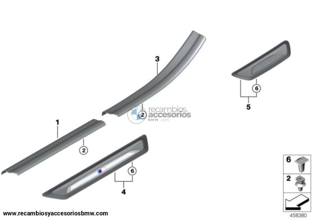 Moldura M Entrada Delante Para Bmw F20 F21 F45 F46 F30 F31 F34 Gt F35 F36 F48 F49 F39. Original