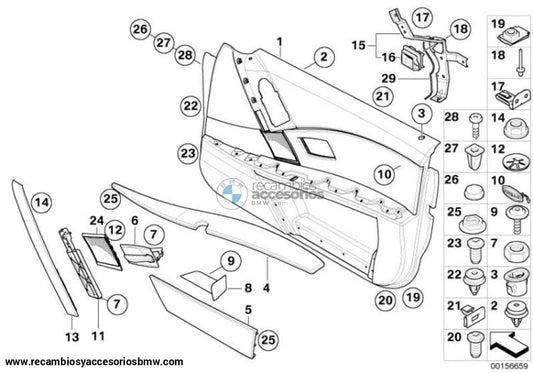 Moldura Madera Veta De Álamo Puerta Delantera Braun Para Bmw E60 E61. Original Recambios