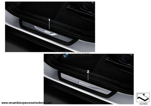 Moldura/umbrales Puerta De Entrada Led Bmw M Performance Para F25 F26. Original Recambios