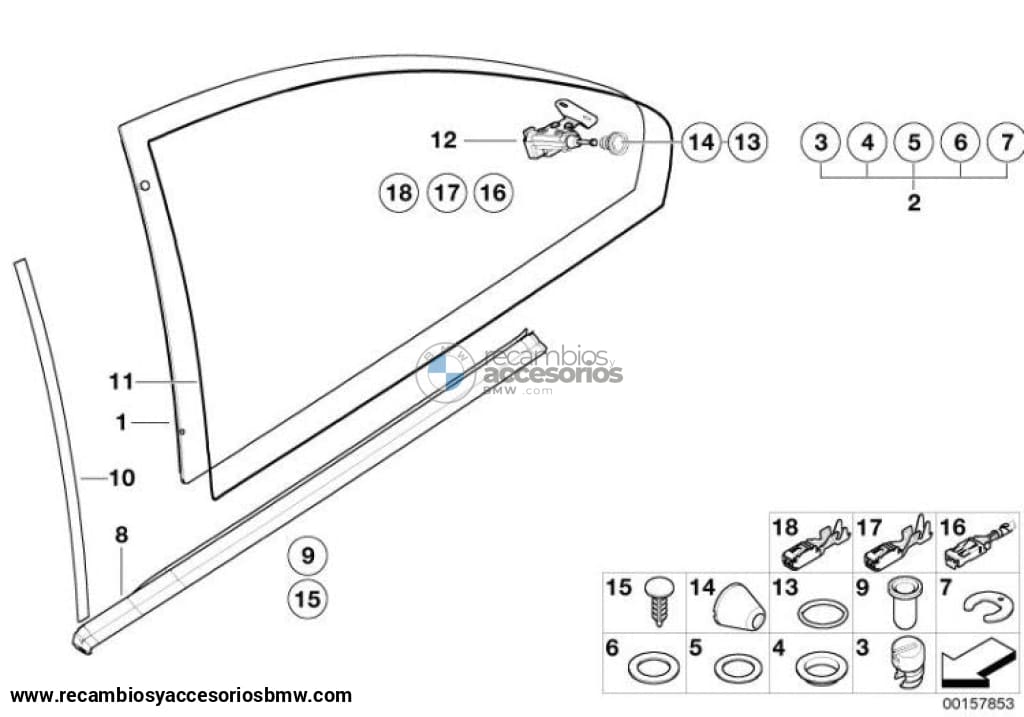 Motor Accionamiento Ventanilla Trasera Para Bmw E45 Coupé Y M3 Coupé. Original Recambios