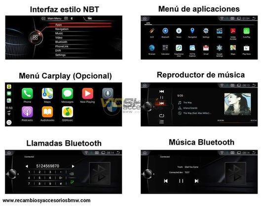 Pantalla Radio Android para BMW Serie 2 F22 / F23 ¡Cámara trasera de regalo! - Recambios y Accesorios BMW