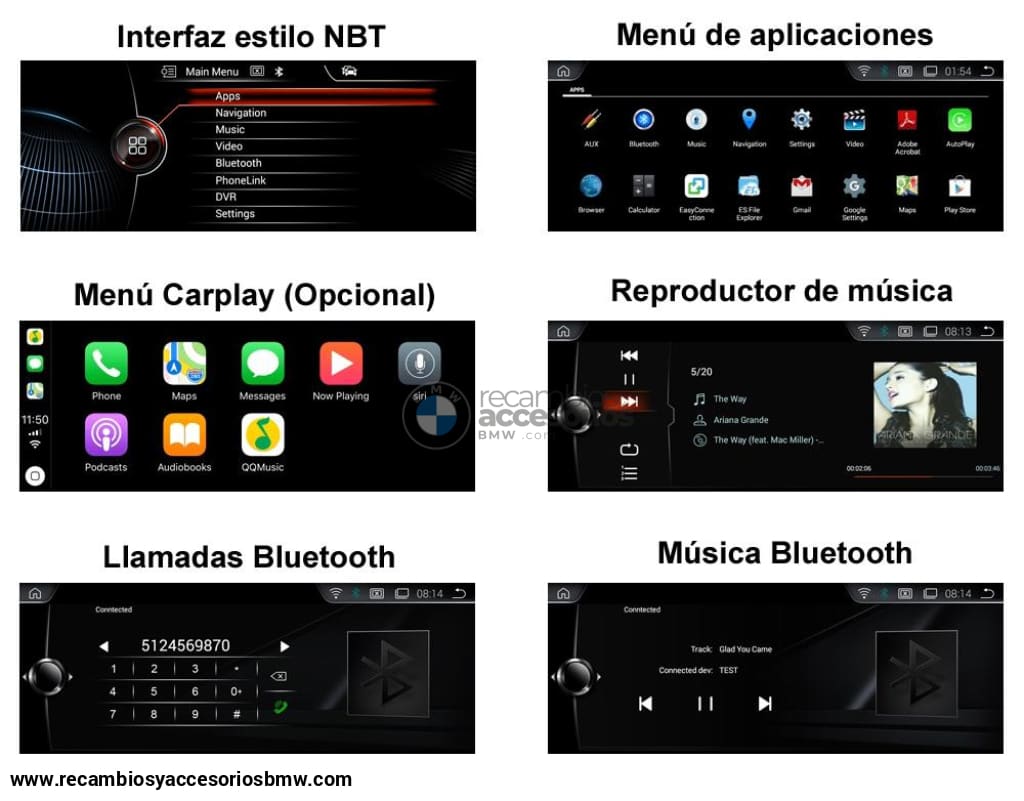 Pantalla Radio Android Para Bmw Serie 3 E90 E91 E92 E93 M3 ¡cámara Trasera De Regalo! Pantallas