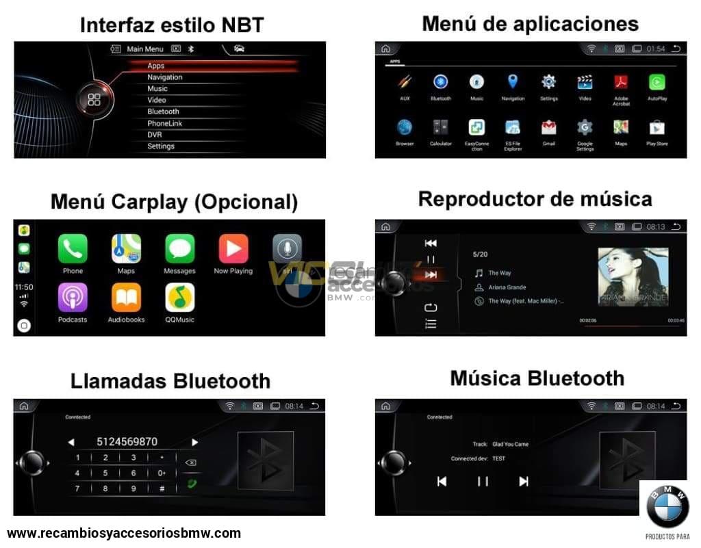 Pantalla Radio Android Para Bmw Serie X1 F48 ¡cámara Trasera De Regalo! Pantallas