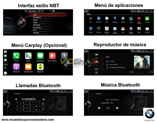 Pantalla Radio Android Para Bmw Serie X1 F48 ¡cámara Trasera De Regalo! Pantallas