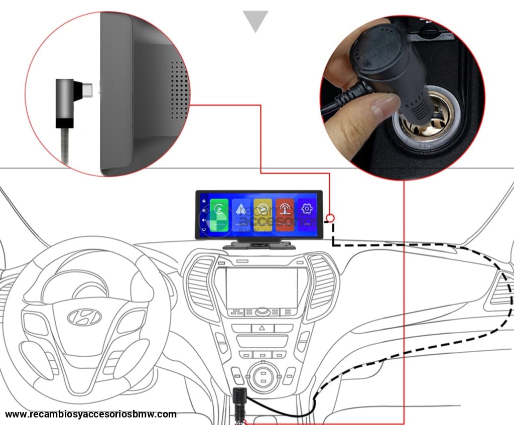 Pantalla Radio Android Auto Carplay Universal Para Cualquier Coche.