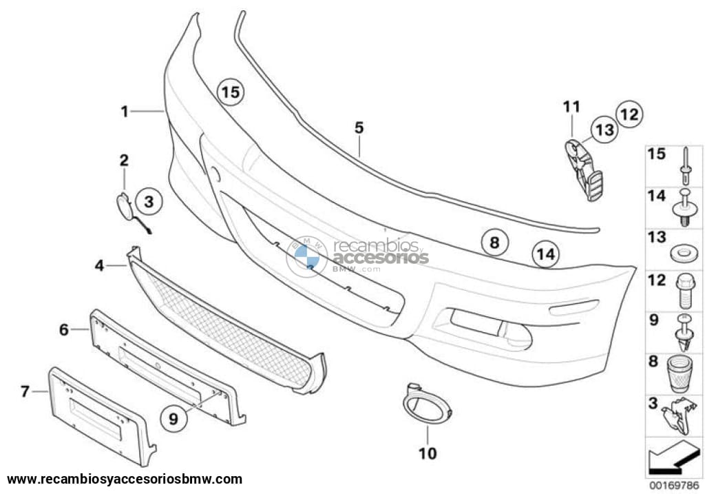 Parachoques Frontal Imprimado Delantero M3 Para Bmw Cabrio E46. Original Recambios