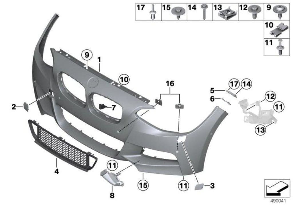 Parrilla Bmw Original Centro Inferior M Para F20 F21. Original Recambios